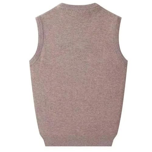 Men's Cable Knit Sweater Vest V-Neck Solid Color Sleeveless Pullover Outwear Tops4
