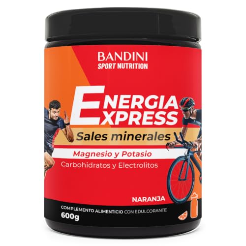 Bandini® ENERGIA EXPRESS 600gr | Potencia la Energía con Minerales, Potasio y Magnesio | Carbohidratos y electrolitos | Deporte, Gimnasio y Entrenamiento | Complemento Alimenticio 100% Vegano