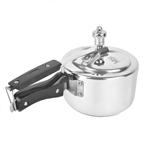 Image of Anmol 2 Litre Inner Lid Aluminium Pressure Cooker |ISI CERTIFIED|Cooker 2ltr|Non-Induction|Silver|Small cooker|Cooks for 1-2 People|