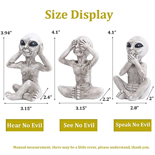 Estatua Alien UFO Decoración Halloween Espacio miniatura 5