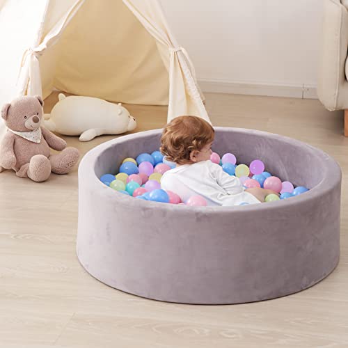 image for bebikim Ball Pit Balls 50 Count Purple Soft Play Balls for Kids Ball P