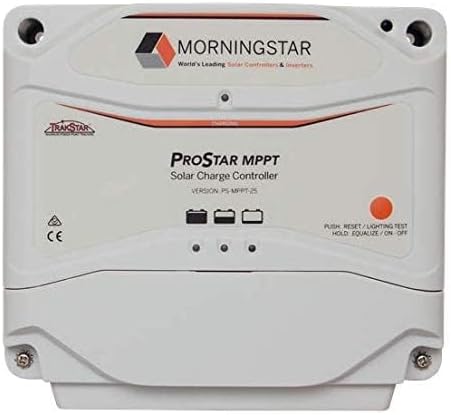 Morningstar Corporation Morningstar Prostar 25A Mppt Solar Charge Controller Batteries 12V/24V, Solar Panel Controller Battery Controller Solar Controller 12V 24V, Mpp Charge Controller