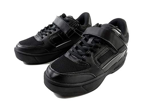 【マッスルトレーナー】2020年ニューモデル マッスルトレーナーウォーキング メンズ ブラック 24.5cm 3E 片足1.4kg ウォーキングシューズ スニーカー ローリング歩行 トレーニング 筋トレ ダイエット