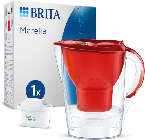BRITA Carafe Filtrante Marella 2,4L Rouge + 3...