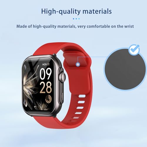 Correa silicona para RUXINGX G62 smart watch rojo miniatura 3