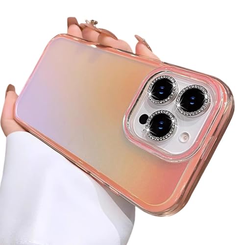 Film protection antichoc iPhone 14 Plus paillettes rose dégradé laser
