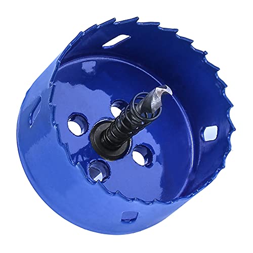 Image of Luomorgo 2-5 /8 inch (67mm) Hole Saw | 1 1 /4 inch Cutting Depth, HSS Bi-Metal, Hex Shank Drill Bit Adapter, For Wood Cornhole Boards Plastic Drywall Fiberboard