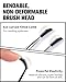 EIGSHOW Dual-Ended Precision Eyebrow Brush and Comb for Eyeliner Lining, Sculpting Brows, Professional Eye Makeup Tools (D109)