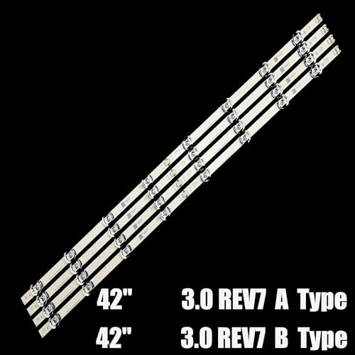Repuesto de tiras de retroiluminación LED de 4 piezas para televisor 42 6