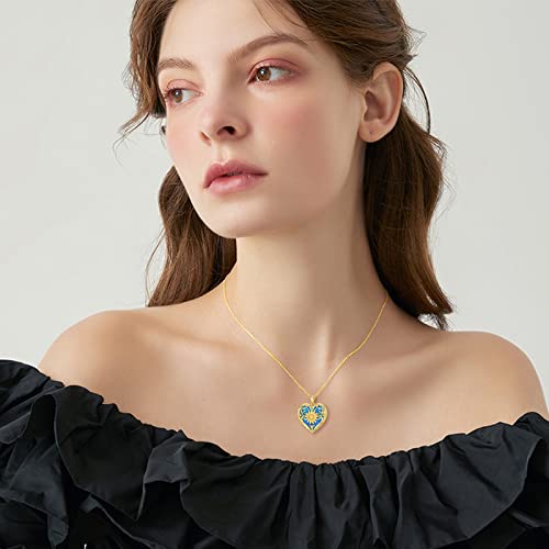 SOULMEET Personalized 10K 14K 18K Solid Gold Opal Sunflower Locket