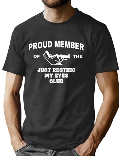 tiorhooe Fathers Day T Shirt Proud Member of The Just Resting Shirts Cool Dad Gifts Tee Tops (Grey1 S)