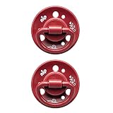 NIP, Bio Baby fopspeen Cherry Green kersenvorm van natuurlijk rubber COLOURS Aanbevolen vanaf 6 maanden maat 2, roestrood rood, 6+ maanden: Stuk