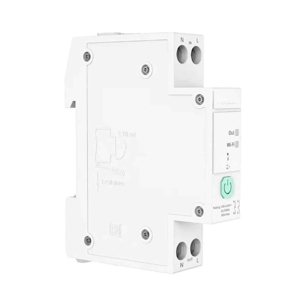 Zigbee Smart Rail Switch 32A mit Energieüberwachung für Zuhause