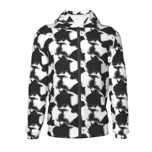 Brush Stroke Camouflage Kids Pullover Hoodies Boys Zip Up Sweatshirts Girls Athletic Clothes with Pocket2