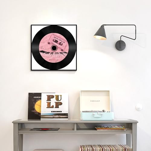 Image of Homso 12.5x12.5 Record Frame in Black, Metal Vinyl Record Album Frame 2Packs, Display Music Vinyl LP Record Album Covers, Hanging Hardware Included