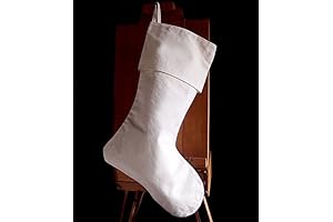 Classic Canvas Christmas Stockings 24" inch with Faux Fur Cuff - Red/White
