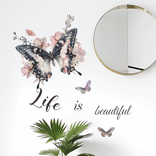 Vinilo Decorativo Negro en Forma de Mariposa miniatura 5