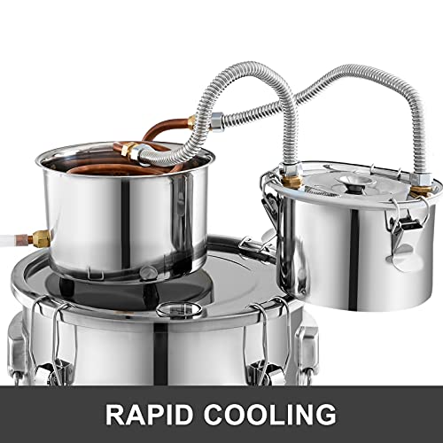 image for VEVOR Alcohol Still, Stainless Steel Alcohol Distiller with Copper Tub
