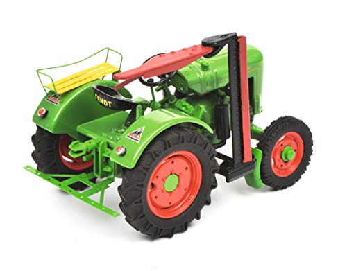 Schuco 450262900 Fendt F20G Dieselross, Traktor mit Mähbalken, Modellauto, 1:43, grün – Bild 3