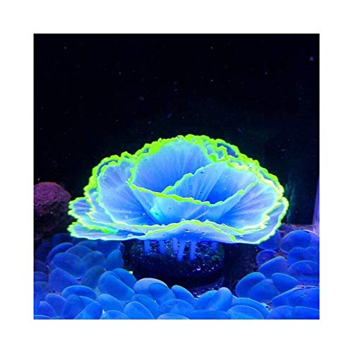 Plantes artificielles d'aquarium, décoration d'ornement d'aquarium, 2 pc de corail artificiel à effet lumineux, décor de corail d'aquarium, ornements de plantes for décoration d'aquarium d'aquarium, f
