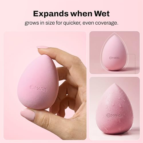 Image of MARS Squishy Makeup Blender | Seamless Natural Finish | Minimal Product Absorption | Soft Latex-Free | Uses for Foundation, Concealer, Contour & Powder