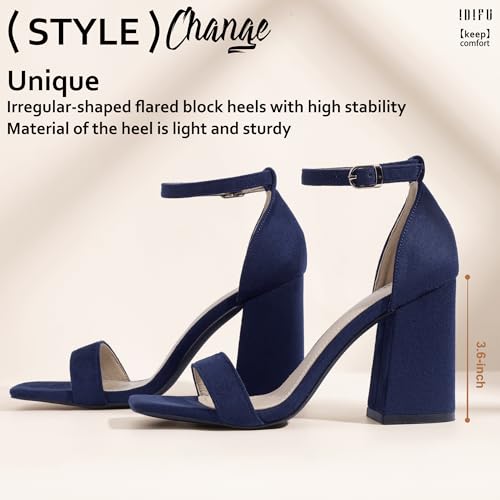 IDIFU IN3 Chunky Block Heels Wedding Party Dress Heeled Sandals4