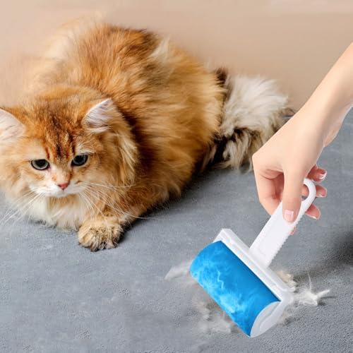 REJOECE 6 Stück Wiederverwendbare Fusselrolle, Abwaschbar, Klebrig, für Tierhaare - Reinigt Möbel, Teppiche, Kleidung