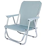 YSSOA Folding Beach Adults, Portable Heavy-Duty Lawn Chairs Made of High Strength 600D Oxford Fabric and Steel Frame for Outdoors, Camping, Picnic, BBQ, 1-Pack, Grey