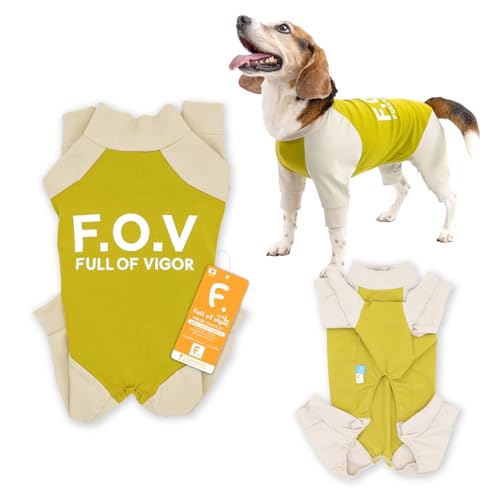 中型犬 ドッグプレイ 接触冷感ハ イテンション ラッシュガード 紫外線対策 UV対策 アウトドア 犬の服 フルオブビガー 8/イエロー NXL