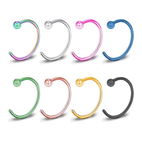 FACOKO Titanium Nose Rings