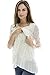 Bearsland Women's Maternity Clothes Lace Nursing Tops Breastfeeding Shirts