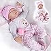 ZIYIUI Reborn Babys Lebensecht Handgemachte Weiches Vinyl Silikon 22 Zoll 55cm Reborn Babypuppen Mädchen Toddlers Neugeborenes Spielzeug Weihnachts Geschenk