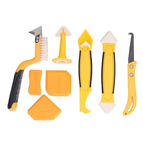 Kit D'outils De Calfeutrage, 8 Pièces, Outils Pour Joints En Silicone, Dissolvant De Calfeutrage, Buse De Grattoir Plus Lisse Pour Carreaux De Cuisine Et De Salle De Bains