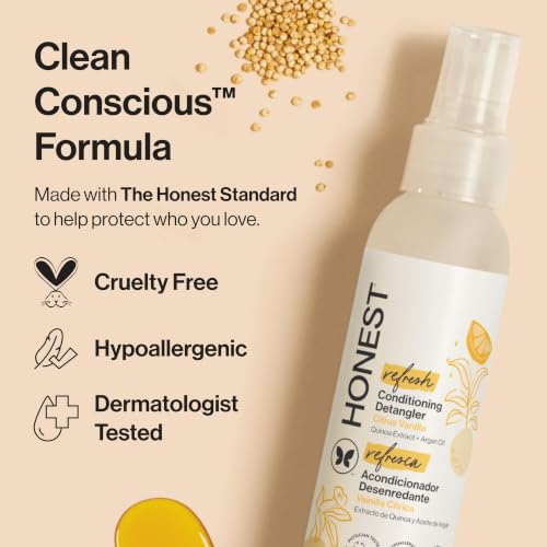 The Honest Company Hair Detangler, Citrus Vanilla Refresh, 4 fl oz