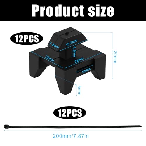 16 Stück Kabelhalter Nutklemmen für Aluprofil 40x40, passend für Europäisches Standardprofil 15,7x7 mm, stabile Drahtklemmen für Aluprofil-Zubehör, ideal für 3D-Drucker, Werkstatt und Haushalt