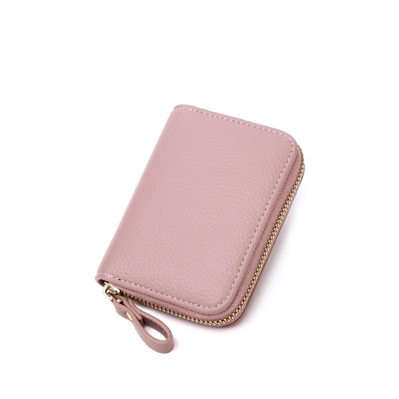Porte-cartes RFID En Cuir Véritable - Blocage Anti-vol - Fermeture éclair - Compact (10,5x8,5x3 Cm) - Multi-couleurs - Homme Et Femme