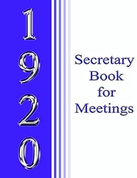 1920 Secretary Book for Meetings