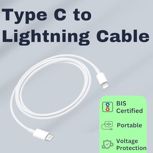 Image of RAVIAD USB Type C to Lightning Cable-27W [MFi Certified] Fast Charger Cable Power Charging Cord Compatible with 14 /14 Plus /14 Pro /14 Pro Max /13 /12 /11 /X /8 /7 /6 /iPad Series,3ft, White by Sakit