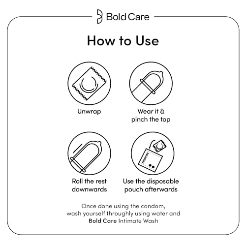 Bold Care 404 Super Nano Thin Lubricated Condoms For Men With Disposable Pouches | 50 Microns | 10 Units | Close Fit With A Barely There Feel |... - Image 7