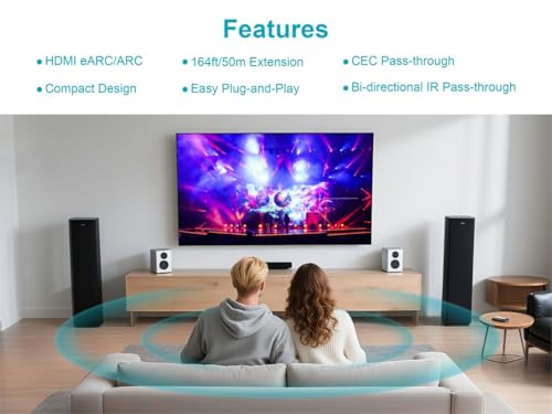 Extensor de audio HDMI eARC transmite Dolby Atmos a 50 metros 5