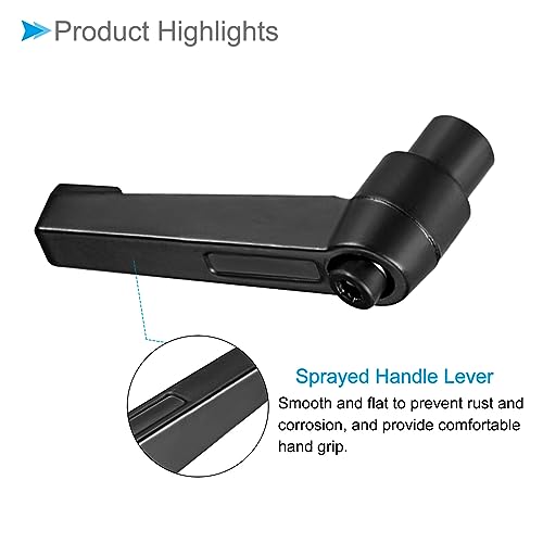 Image of Clamping Lever Handles, M6 Female Thread 46mm Lever, Adjustable Quick Release Locking Rotating Knobs Black - (Applications: for Lathe Machinery), 6-Pieces