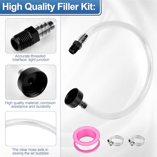 Bootontluchtingsset vulbuis compatibel met Seastar hydraulische besturing, hydraulische stuurvloeistofvulkit past voor Seastar buitenboordmotor, hekaandrijving en binnenboordmotor hydraulische helmen, - Afbeelding 5