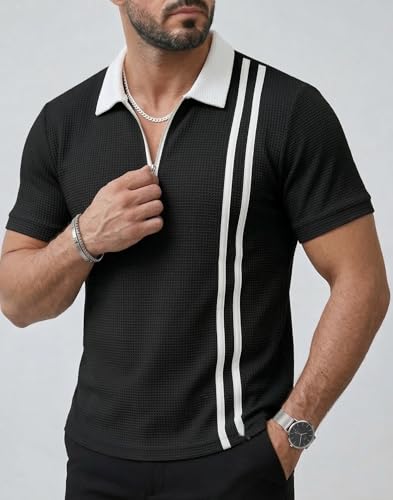 Image of JVX Men Polo T Shirt || Waffle Polo T Shirt for Men || Regular Fit Knitted Tshirt for Man || Coller T-Shirt (Available in Plus Size, Also Available in Combo Packs) (MRT-224)