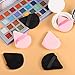 Pimoys 6 Pieces Powder Puff Face Makeup Sponge Soft Velour Triangle Powder Puffs Beauty Sponge Stocking Stuffers for Loose Powder (Black, Pink)