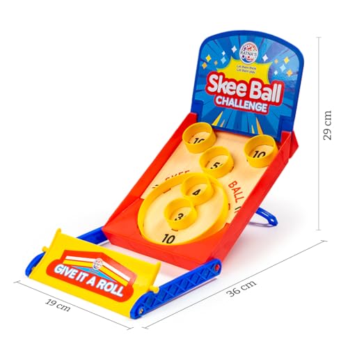 Ratna's Skee Ball Challenge Classic Arcade Board Game Tabletop Fun for Kids & Adults 5+ Years