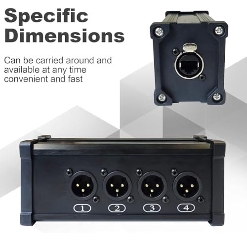 Extensor de cable Ethercon de 4 canales XLR de 3 pines para estudio 5