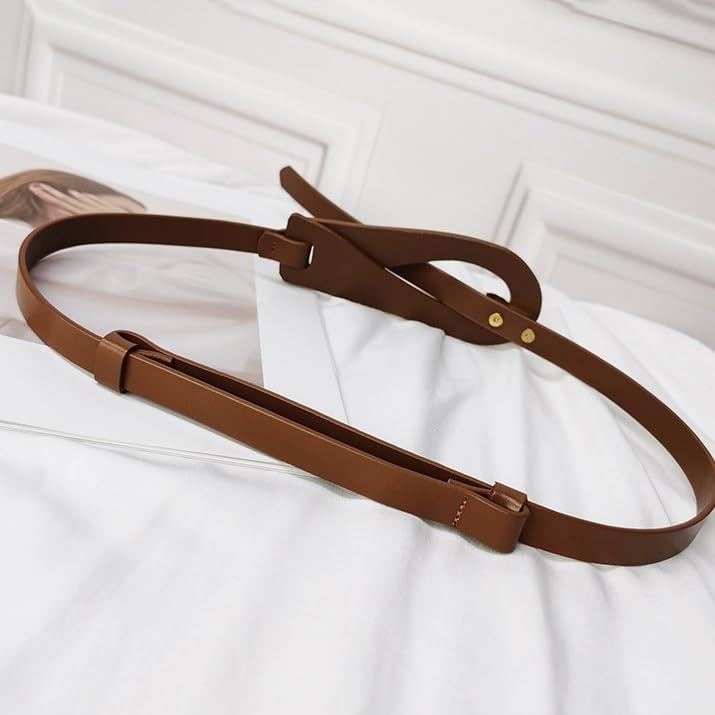 Genuine Leather Waistband Decoration Dress Versatile Waist Belt Women's Small Belt3