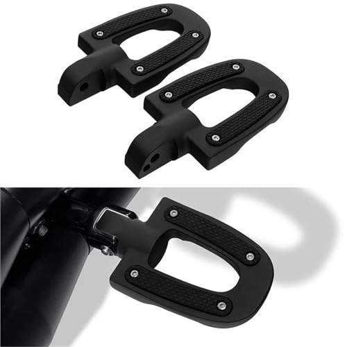 Repose-pieds de moto finition noire pour Harley Softail Heritage