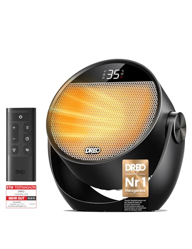Dreo Heizlüfter Energiesparend Klein, Leiser 1500W Tragbar...