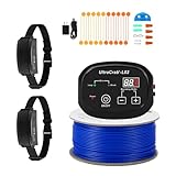 Basic In-Ground Pet Fence - Underground Electric Pet Fence System - Electric Dog Fence with 2 Waterproof and Rechargeable Training Collars, 2 Dogs Fence Kit